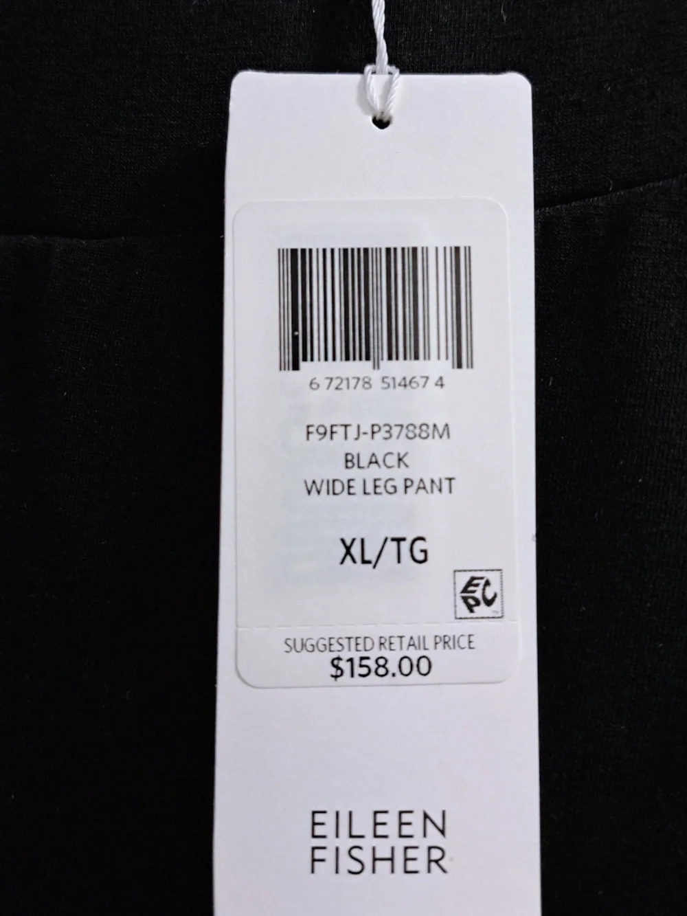 Eileen Fisher Faux Wrap Pant Black Size XL - Picture 10 of 12